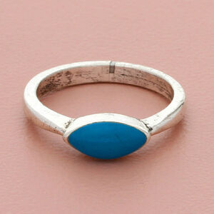 sterling silver vintage southwestern turquoise stack ring size 6.5